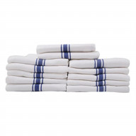 Keeble Outlets One Dozen (12) Kitchen Dish Towels - White - High Quality, Low Lint, Professional Grade 24 oz., 100% Cotton Tea Towel With Herringbone Weave for Exceptional Absorption. Use The Kitchen Towel Preferred by Professional Chefs Around the World 
