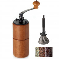 AKIRAKOKI Manual Coffee Grinder Wooden Mill - Brown