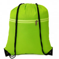 Drawstring backpacks With Zipper In Green