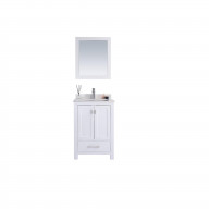 Wilson 24 - White Cabinet + White Quartz Countertop