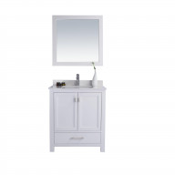 Wilson 30 - White Cabinet + White Quartz Countertop