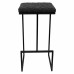 LeisureMod Quincy Quilted Stitched Leather Bar Stools With Metal Frame