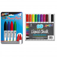 10pk Liquid Chalk Markers - Assorted Colors & 4pk 