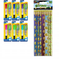 10pk iTudes Silly Face #2 Pencils w/ Eraser & 1pk Washable Double Ended Poster Markers
