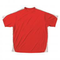 TWO COLOR T-SHIRT-ADULT-RED/WH-XL