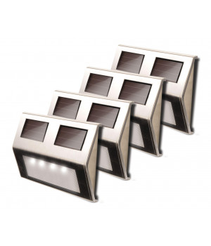 Metal Solar Deck Light - Stainless Steel - pack of 4