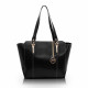 M Series | ALICIA | Leather Ladies' Tote with Tablet Pocket - Black