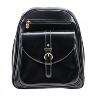 M Series | MOLINE | Leather Business Laptop Tablet Backpack - Black