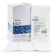 McKesson Rectangular Sterile Non-Woven Cellulose Abdominal Pad, 5 x 9 Inch, White