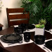 Elama Retro Chic 16-Piece Glazed Dinnerware Set in Black(pack of 2)