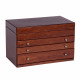 Mele and Co Brigitte Wooden Jewelry Box in Antique Walnut Finish
