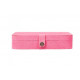 Mele and Co Maria Plush Fabric Jewelry Box with Twenty-Four Sections in Pink