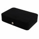 Mele and Co Maria Plush Fabric Jewelry Box with Twenty-Four Sections in Black