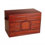 Mele and Co Empress Wooden Jewelry Box in Walnut Finish