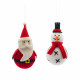Santa/Snowman Ornament (Set of 12) 2.75