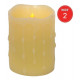 Melrose International LED Wax Dripping Pillar 3 by 4-Inch Candle (Pack 0f 2)