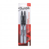 Sharpie Fine Point Retractable Markers, 2/Pkg. Black