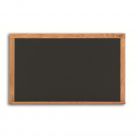 48x48 Black Composition chalkboard, Oak Wood trim