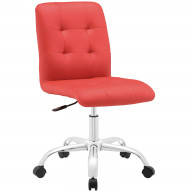 Prim Armless Mid Back Office Chair - Red