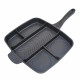 5-SECTION NON-STICK CAST ALUMINUM GRILL and GRIDDLE SKILLET, 15