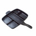 5-SECTION NON-STICK CAST ALUMINUM GRILL and GRIDDLE SKILLET, 15
