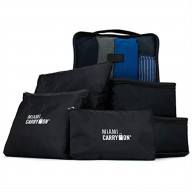 Miami CarryOn Packing Cubes Travelers' Luggage Organizer Kit (Light Blue)
