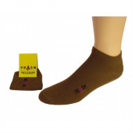 PRASM (Premium Egyptian Cotton) MENS No-Show Ankle Socks - 1 PAIR-Brown