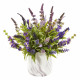 15 Lavender Artificial Arrangement in Marble Vase