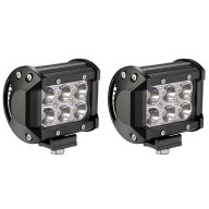 Nilight 18W 1260LM CREE Spot Led Work Light Bar Black for off-Road SUV Boat 4x4 Jeep, 2 Piece