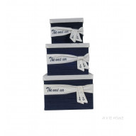 Anne Home - Set of 3 Fabric Boxes With Cover