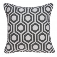 Parkland Collection Ursae Traditional Grey and White Pillow Cover With Poly Insert