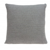 Parkland Collection Paxon Transitional Grey Pillow Cover With Poly Insert