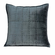 Parkland Collection Anajar Transitional Charcoal Solid Quilted Pillow Cover With Poly Insert