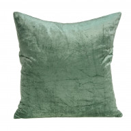 Parkland Collection Charlotte Transitional Green Solid Pillow Cover With Poly Insert