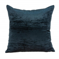 Parkland Collection Kyan Transitional Dark Blue Solid Pillow Cover With Poly Insert