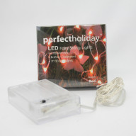 20 LED Copper String Light Battery Operated - Red