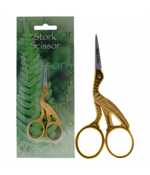 Stork Scissors - Gold by Satin Edge for Unisex - 3.5 Inch Scissors