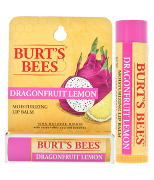 Dragonfruit Lemon Moisturizing Lip Balm by Burts Bees for Unisex - 0.15 oz Lip Balm