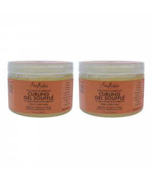 Coconut & Hibiscus Curling Gel Souffle - Pack of 2 by Shea Moisture for Unisex - 12 oz Gel