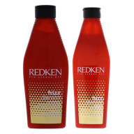 Frizz Shampoo and Conditioner Kit by Redken for Unisex - 2 Pc Kit 10.1oz Shampoo, 8.5oz Conditioner