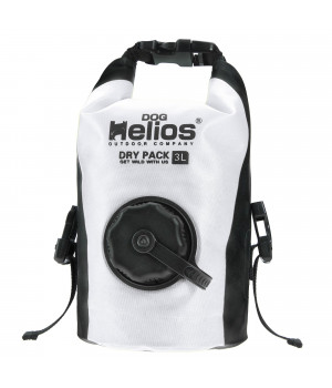 Dog Helios 'Grazer' Waterproof Outdoor Travel Dry Food Dispenser Bag- 3L/White