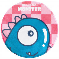 Touchdog Cartoon Shoe-faced Monster Rounded Cat and Dog Mat- One Size/Aqua Monster