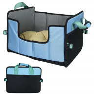 Pet Life 'Travel-Nest' Folding Travel Cat and Dog Bed - Small / Blue