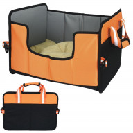 Pet Life 'Travel-Nest' Folding Travel Cat and Dog Bed - Small / Orange