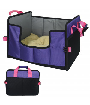 Pet Life 'Travel-Nest' Folding Travel Cat and Dog Bed - Small / Purple