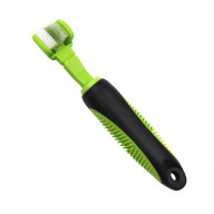 Pet Life 'Denta-Clean' Dual-Sided Action Bristle Pet Toothbrush - One Size / Green