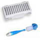 T-shaped Filter for Food+Water Station & Serene Fountain, and Fountain Cleaning Brush, Blue