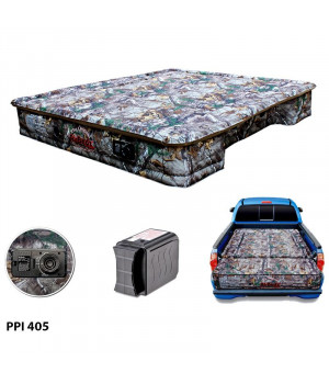 "AirBedz CAMO" by Pittman OutdoorsPPI 405 Mid Size 5.0'-5.5' Short Bed with Built-in Rechargeable Battery Air Pump.The Original Truck Bed Air Mattress INCLUDES TAILGATE EXTENSION AIR MATTRESS