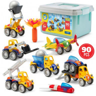 Magnetic Toy Cars Set 90 pcs
