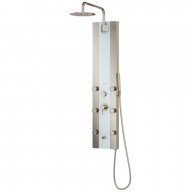 PULSE ShowerSpas Tropicana ShowerSpa White Glass Shower Panel